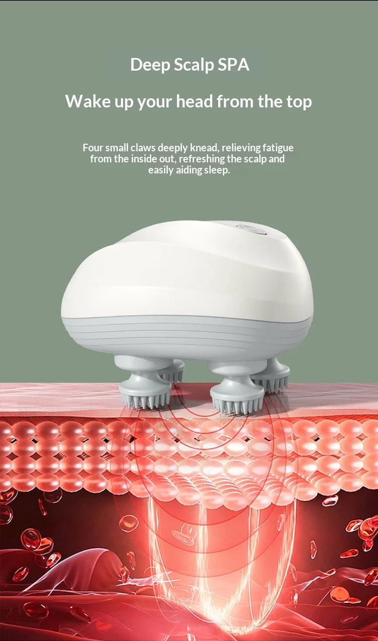 Deep Scalp Massager Head Cleaning Massager Also Suitable for Pets Electric Massage Tool Washable and Portable