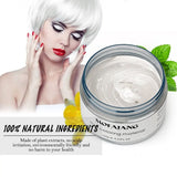Mofajang Color Hair Wax Dye Styling Pomade Silver Grandma Grey Disposable Natural  Strong Gel Cream   for Women Men