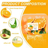 Sweet Orange Jelly Soap, Enriched with Sweet Orange and Glycerin, Deeply Cleanses the Face and Body, Hydrates and Moisturizes