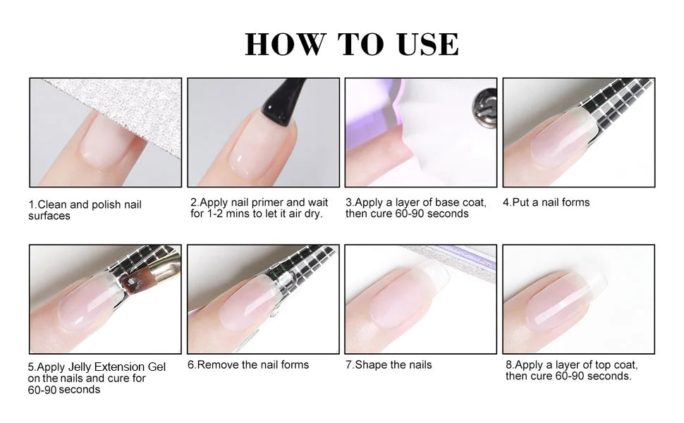 VENALISA Clear Color Extension Gel Pearl Glittle Gel Canni Supply Camouflage Fasting Jelly Nail Gel Self Leveling Acrylic Gel