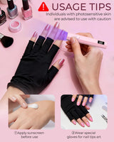 Convenient Handheld UV/LED Nail Lamp Set Handheld Light with Stand LCD Display USB Gel Nail Dryer for Quick Curing All