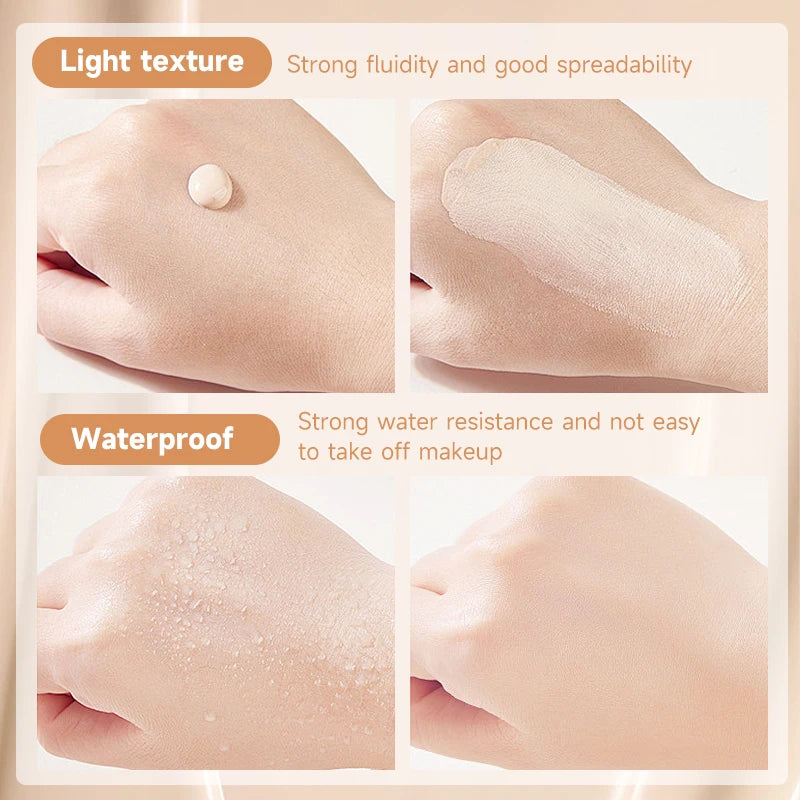 Smooth Liquid Foundation, Moisturizing BB Cream, Long-Lasting Oil-Control CC Cream, Waterproof And Sweat-Proof,Even skin tone