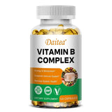 Organic Vitamin B Complex Supports Energy, Immune Health, Antioxidant Supplement - 30/60/120 Vegetarian Capsules