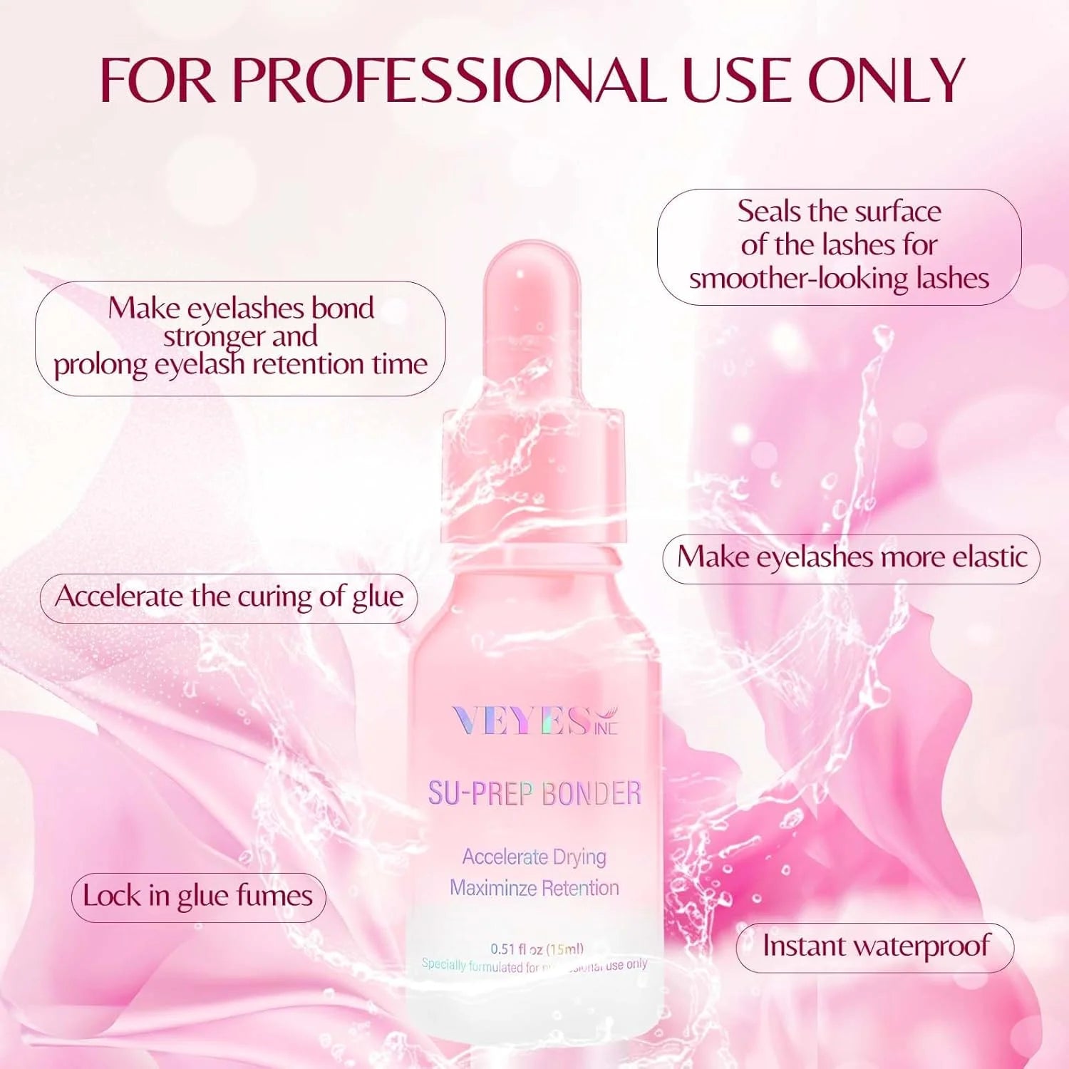 Veyes Inc 15ml Lashes Super Bonder Fixing Agent For Eyelash Extensions Veyelash Primer For Glue Adhesive Help Quick Desiccant