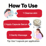 Ginseng Essence Capsules, Moisturizing and Firming Essence Serum, Contains Squalane, Niacinamide, Vitamin E, Retinol, Deep Hydration (0.34Gx30 Capsules)/Bottle-1 Bottle