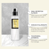 Snail Moisturizing Essence Water Hydrates and Moisturizes, Improves Skin Dryness, Brightening and Nourishing Facial Care Essence