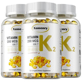 Vitamin K2 MK-7 Supplement - Supports Bone Density, Teeth, Skin, Heart Health and Immunity