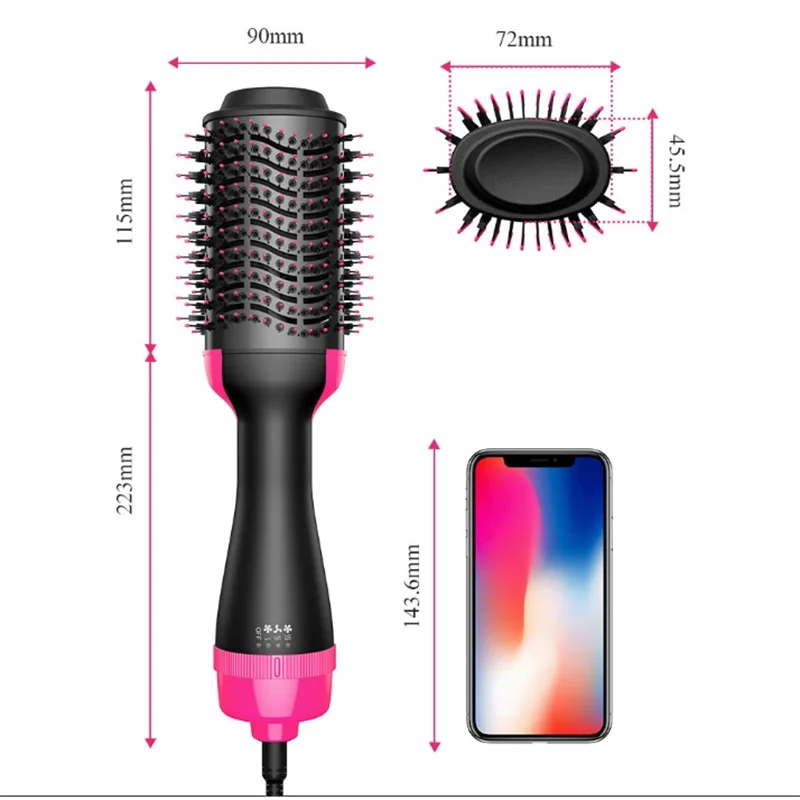 Hot Air Brush Comb Women's Hair Brush Professional Hairdryer Hairbrush Travel Blow Dryer Comb Hair Dryer Brush Electric Comb