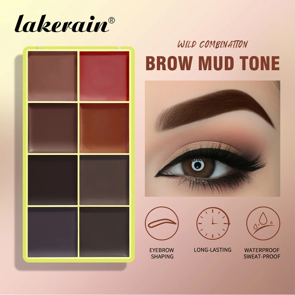 Eyebrow Cream Blush Curve Case Cream Cosmetics Highlighter Palette Matte Shimmer Finishes Shadow Tones Long-Lasting Cosmetics