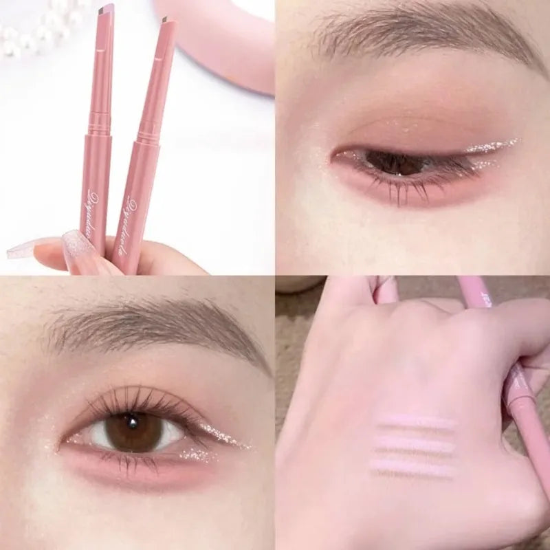 Brightening Aegyo Sal Pencil Waterproof Natural Dual-Color Lying Silkworm Under-Eye Highlighter Shadow Pen Contour Eye Makeup