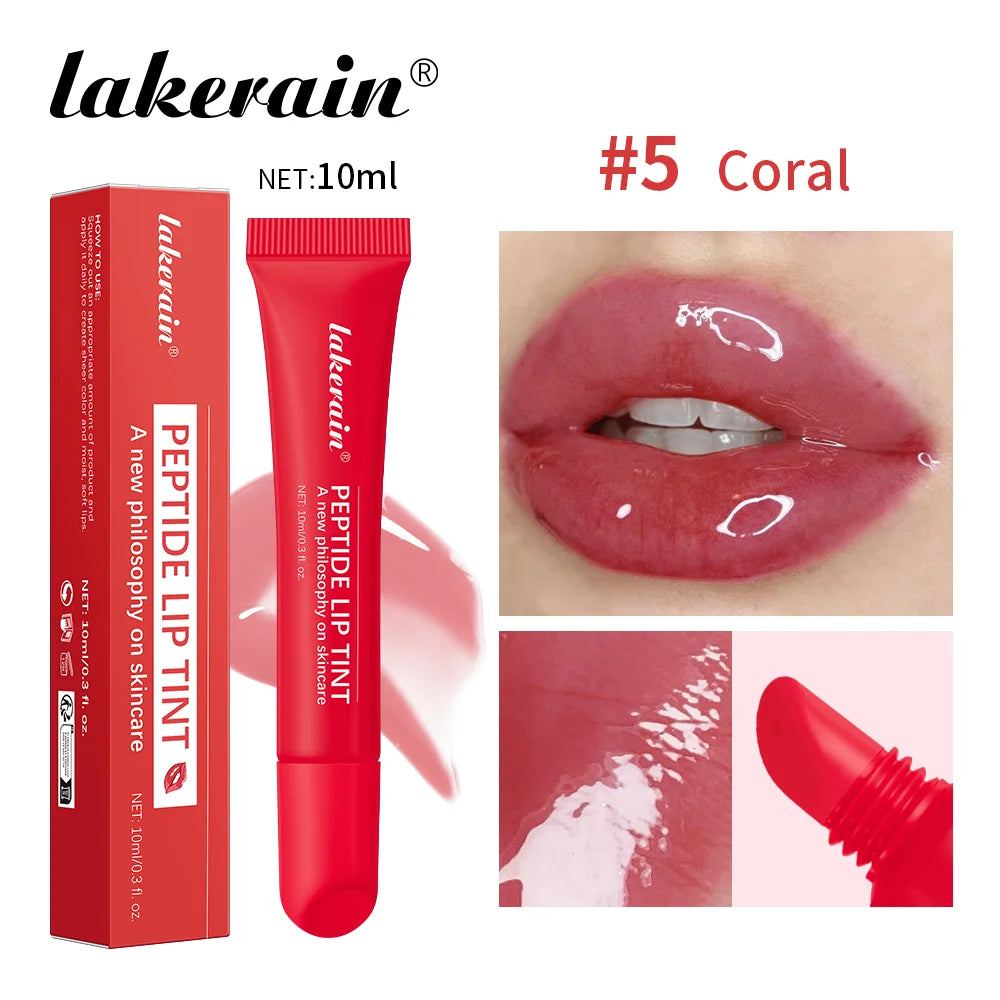 10ml Mirror Lip Glaze Moisturizes Jelly Lip Enrichment Oil Lasting Water Light Glass Lip Oil Remove Line Lip Protection Serum