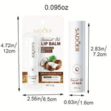 Coconut Lip Balm - Lasting Nourishment and Moisture for Men and Women - Daily Care Lip Balm
