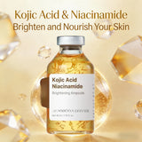 Kojic Acid Niacinamide Whitening Serum Dark Spot Remover Brightening Cream Freckle Mask Fade Acne Scars Melasma Dull Skin