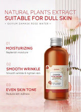 Damask Rose Hydrosol Rose Water Nourishing Skin Improve Dullness Facial Hydrating and Moisturizing Toner Face Serum Skincare