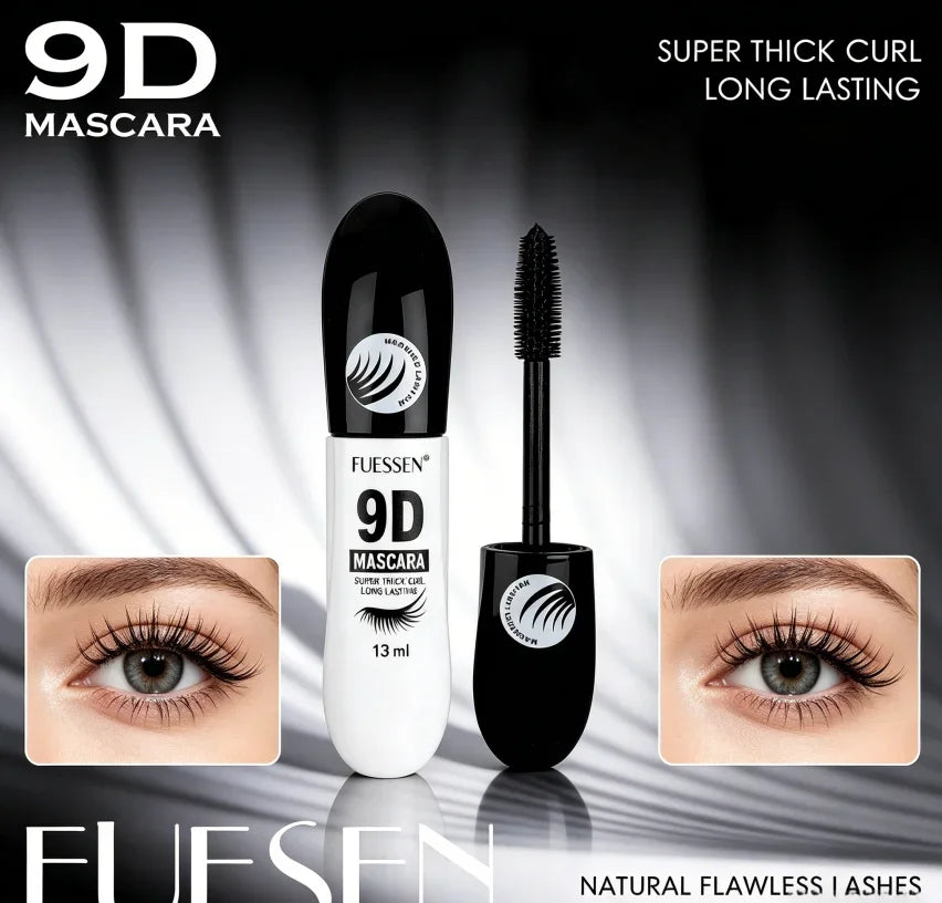 9D Fiber Lash Set Long-Lasting Waterproof Sweatproof Stainproof Slimming Base Mascara for All Skin Types