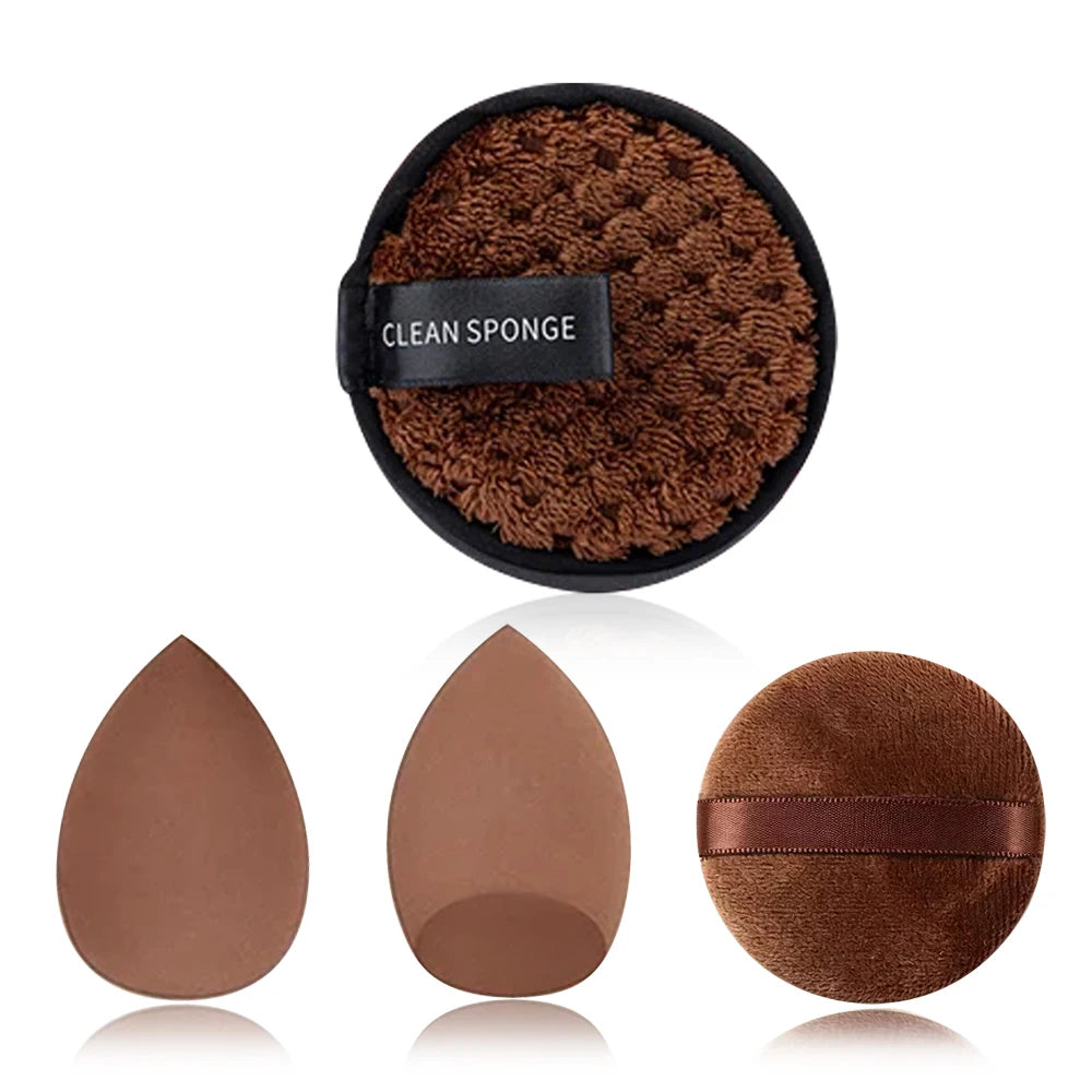 33pcs beauty set makeup kit  large and small beauty sponges for flawless makeup application and removal of makeup full set