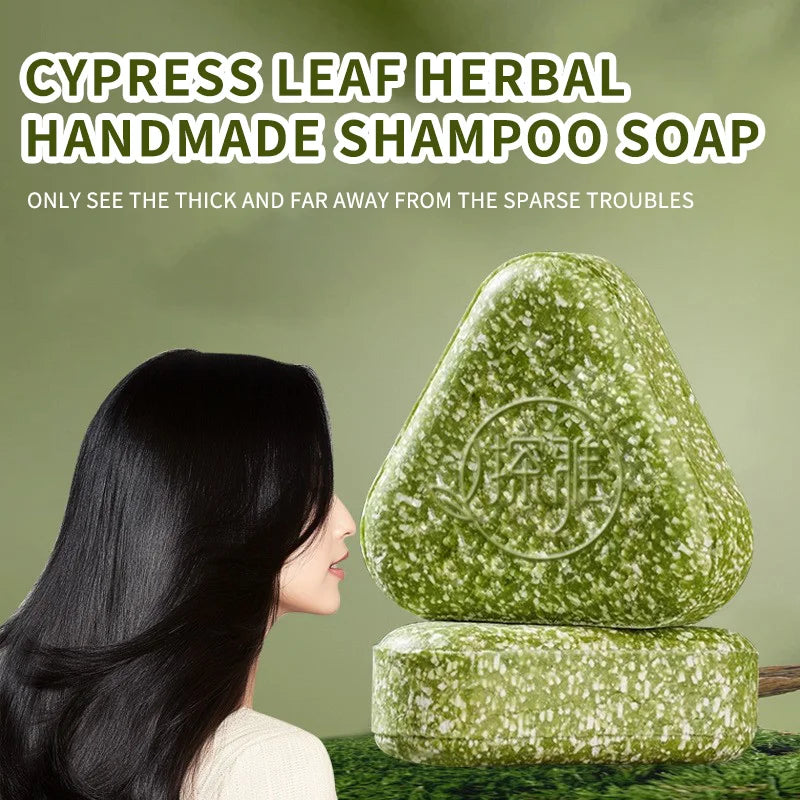 Usman Grass & Platycladus Herbal Shampoo Soap Natural Hair Loss Treat Strengthens Roots Controls Oil Cleanses Scalp Hair Growth