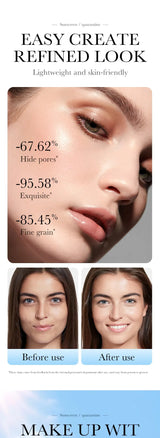 Face Makeup Primer Tri-color Cream Contour Color Isolation Waterproof Makeup Foundation Natural Makeup Base Cream 40g