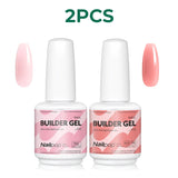 Nailpop 7 IN 1 Nail Glue Gel 15ml Gellack UV Nails Builder Gel Apex & Extension Soak off Base Gel Top Coat  HEMA FREE