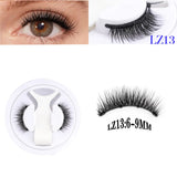 2 Pairs Magnetic Eyelash Natural Look Fluffy False Eyelashes Reusable Magnetic Eyelash Set with Applicator No Glue Need Makeup