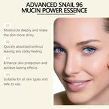 Snail Moisturizing Essence Water Hydrates and Moisturizes, Improves Skin Dryness, Brightening and Nourishing Facial Care Essence