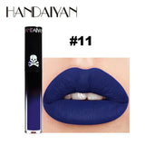 Halloween Goth Lipstick Set Long Lasting Smudgeproof Dark Matte Lip Gloss Velvet Lipsticks Black Liquid Lipstick for Halloween