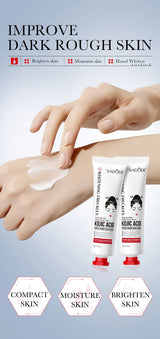 SADOER Kojic Acid Hand Cream Brightening Repair Dry Rough Skin Moisturizing Nourishing Smoothing Hydrating Daily Hand Care 30g