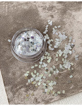 Square silver glitter nail accessories boxed, simple and sparkling, light luxury style , nail decorations
