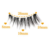 1/2 Pair Reusable Magnetic Eyelashes Tweezers Set Faux Mink Lashes Handmade 3D Natural False Eyelashes and Magnetic Tweezers Set