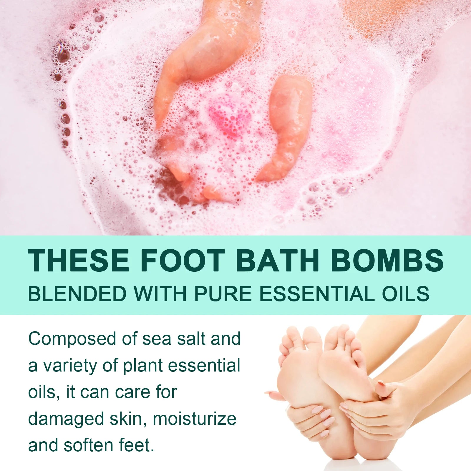 Bubble Foot Bath Ball Exfoliating Moisturizing Relief Stress Fragrances Aromatherapy Shower Bathing Foot Spa Foot Bath Salt 6pcs
