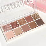 HISYI Star Rejuvenation Ten-Color Eye Shadow Pearl Matte Pink Pure Desire Powder Brown Plate Gentle Daily Cheap Makeup
