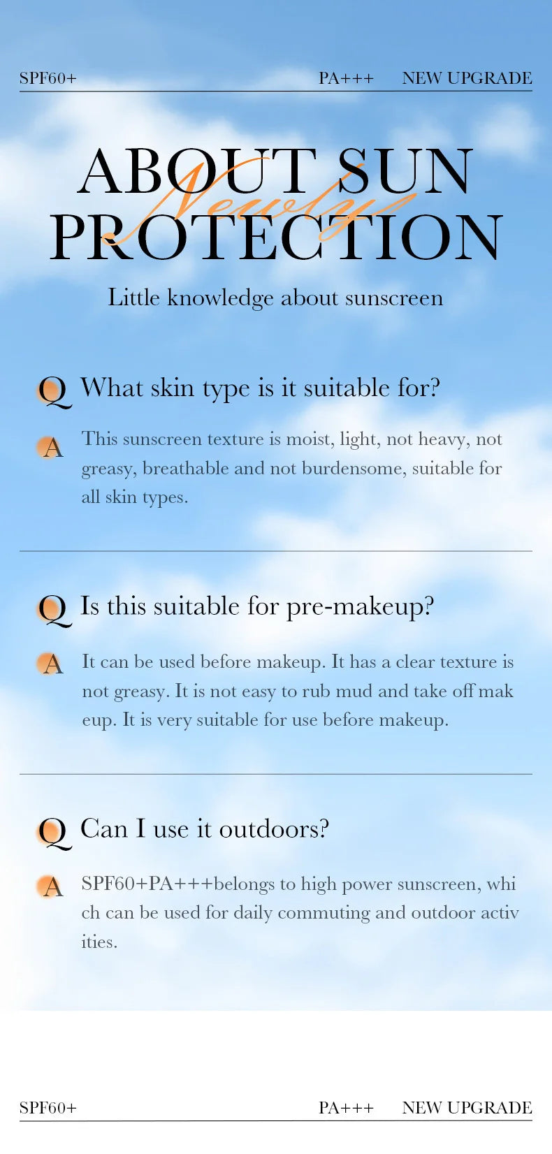 SAODER Spf 60+ Sunscreen For Face Body Sun Block Creams Sweat Proof Refreshing Non Greasy Solar Blocker Protector Sun Cream
