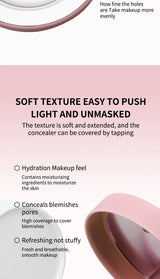 OCHEAL CC Cream Cushion Foundation Cream Long Lasting Moisturizing Concealer Foundation BB Cream For Face Makeup Concelear