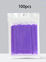 50/100pcs Nano Cleaning Swabs, Ultra Fine Makeup Remover Sticks For Eye Makeup, Contouring, Eyeliner, Lips And Skin Cleansing