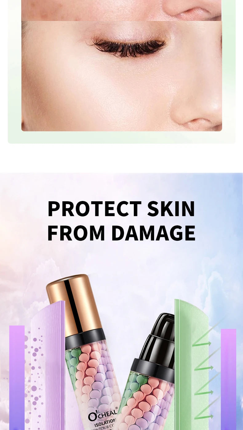 Three Color Mixed Isolation Cream, Normal Color Primer, Moisturizing Concealer, Natural Makeup Effect
