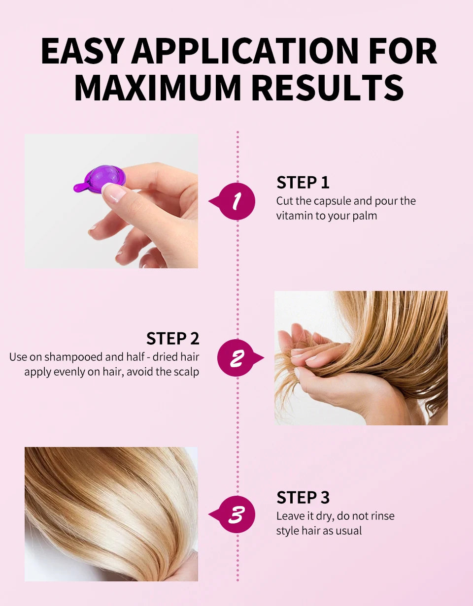 Sevich Mix Hair Vitamin Capsule Hair Treatment Oil Repair Damaged Smooth Hair Care Serum Nourishing Keratin Complex Oil