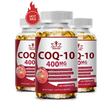 120pcs Organic Q10 Coenzyme 400mg Capsules Cardiovascular and Heart Health Energy Vitamins Beauty and Health
