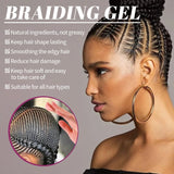 Styling Braiding Gel Wax Carbomer Long Lasting Strong Hold Pomade Anti-Frizz Smooth Hair Finishing Shaping Hair Edge Control