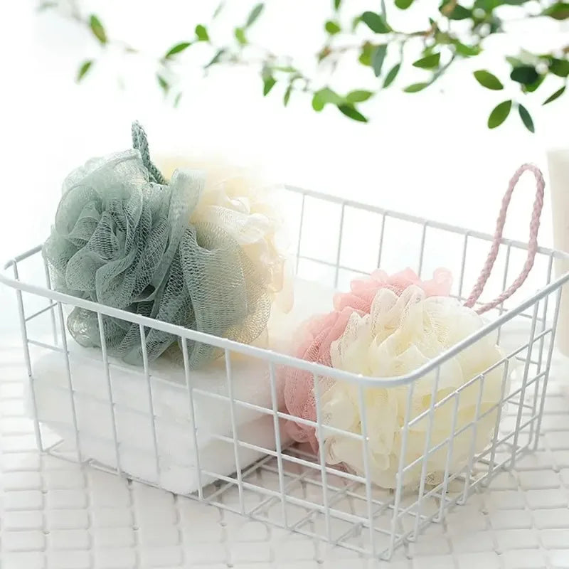 Soft Shower Mesh Foaming Sponge Exfoliating Body Scrub Back Brush Bath Bubble Ball Skin Care Accessory for Gentle Cleaning
