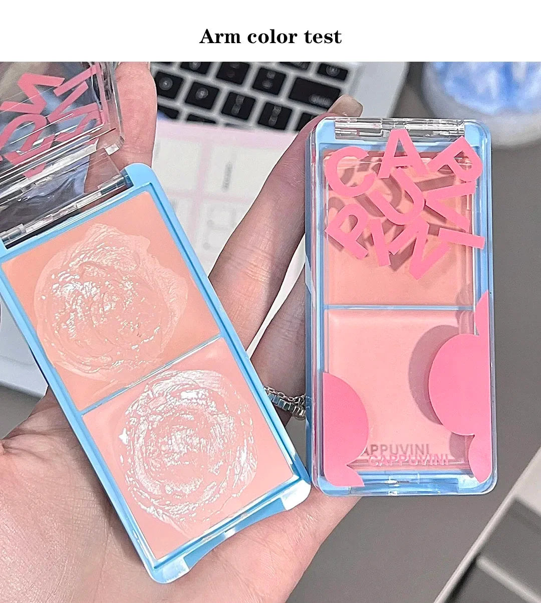 Two-tone Face Brightening Cream Pink Highlight Expansion Facial Highlighter Palette Natural Blush Moisturizing Matte Pink Rouge