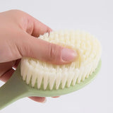 2-in-1 Double-sided Long Handle Shower Brush Exfoliating Soft Bristle Shower Tools Body Clean Shower Brush Gentle Cleaning Tools