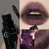 Pearlescent Polarized Green Lip Mud Gloss Fine Shimmer Lip Glaze Plumping Gothic Black Moisturizing Shiny Halloween Lips Makeup