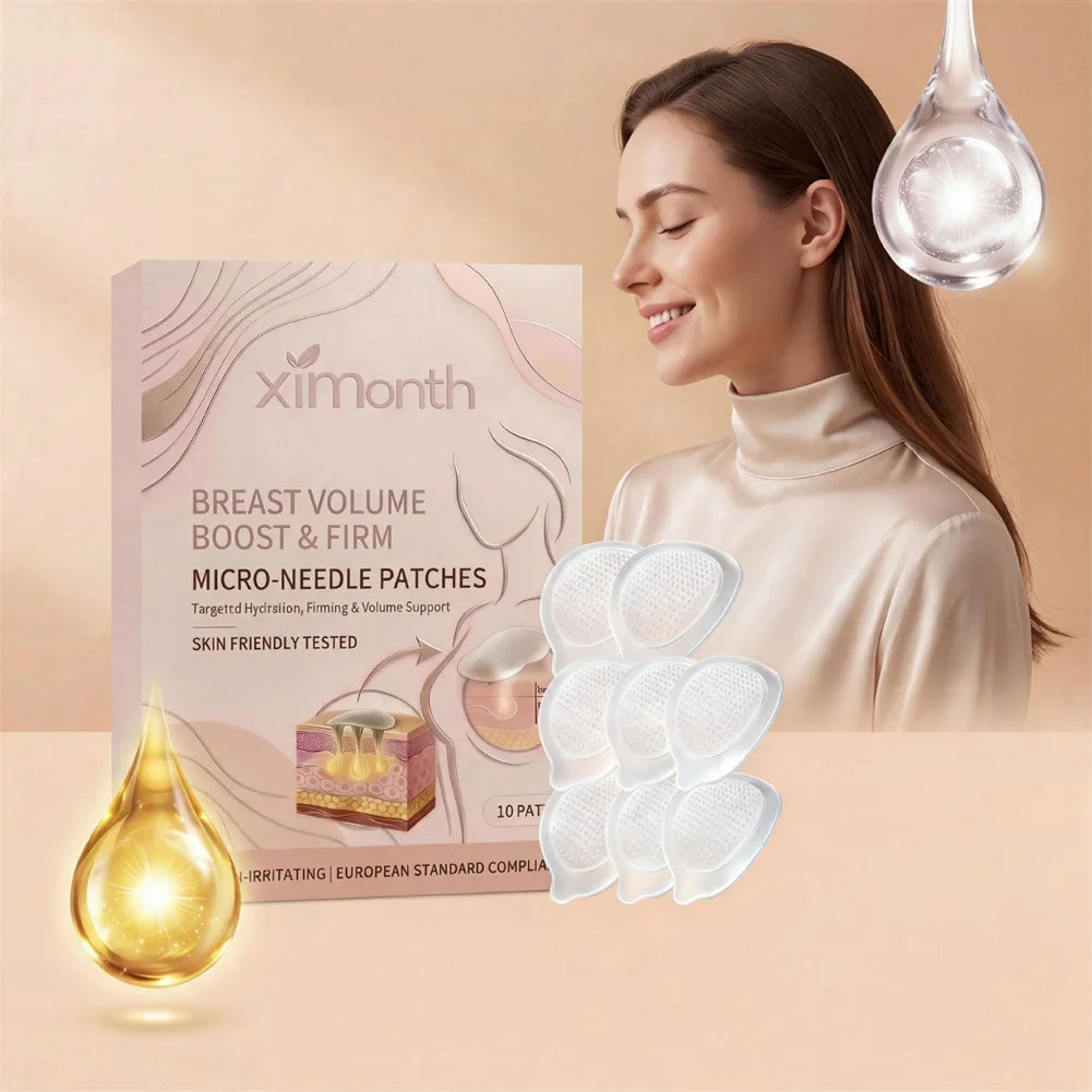 Microneedles Breast Plumping Patch,Hydration Firming Volume Support,Targeted Skin Nutrition Deep Hydration,For All Skin Types