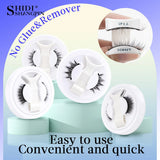 1/2 Pair Reusable Magnetic Eyelashes Tweezers Set Faux Mink Lashes Handmade 3D Natural False Eyelashes and Magnetic Tweezers Set