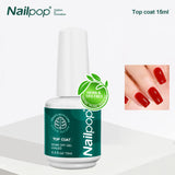 Nailpop 7 IN 1 Nail Glue Gel 15ml Gellack UV Nails Builder Gel Apex & Extension Soak off Base Gel Top Coat  HEMA FREE