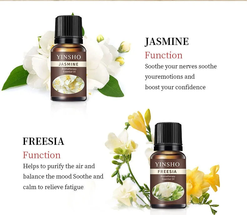 13 Flavors 10ml Essential Oils For Aroma Diffuser Air Humidifier Home Water-soluble DIY Versatile Deodorizing Spray Refresher