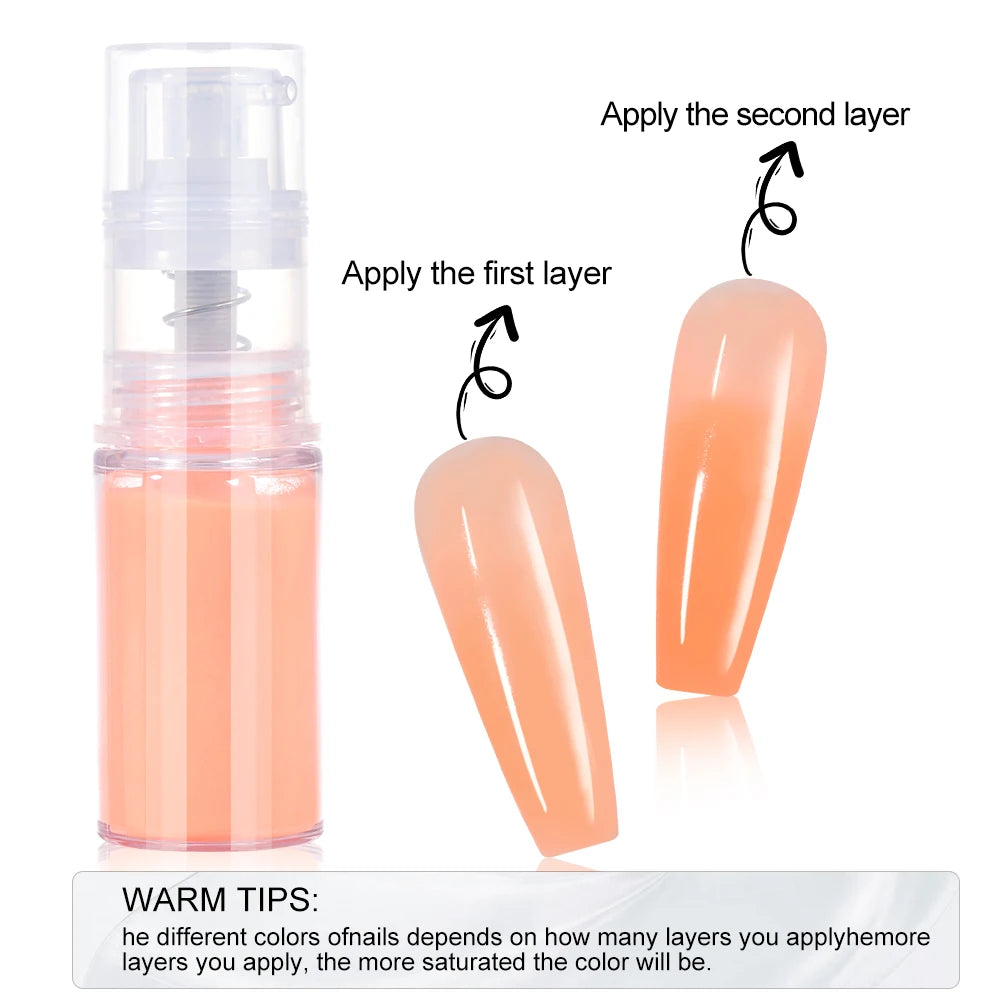 10g/bottle Nail Art Ombre Spray Powder Pearl Gradient Nail Pigment 12colors Blush Ombre Neon Nail Spray Powder Nail Supplies #FA