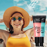 Elf Halo Glow Foundation & Power Grip Primer Hydrating Base Natural Luminous Makeup Base for All Skin Types Daily Cosmetic Uses