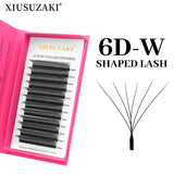 XIUSUZAKI W Shaped Lashes Bloom 2D 3D 4D 5D 6D 7D 8D Automatic Flowering Premade Fans Eyelashes Extensions YY Individual Lashes