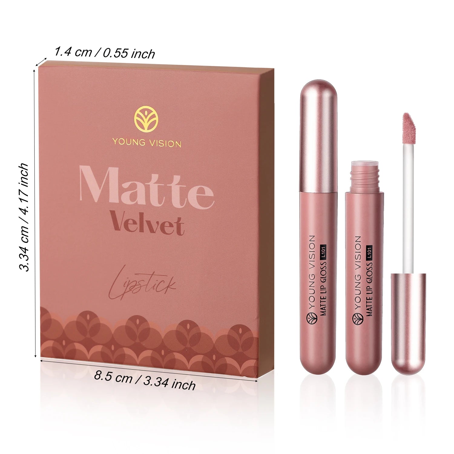 Set of 6 NonStick Cup Liquid Lipstick, Long-Lasting Lip Gloss – Matte Finish Lip Gloss, Resistant to Fading